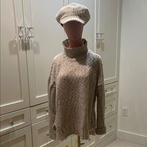 VELVET Cream Cowl Neck Sweater Oversized Knit